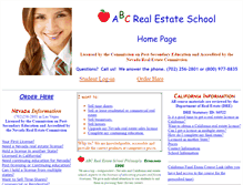Tablet Screenshot of abcrealestateschools.com
